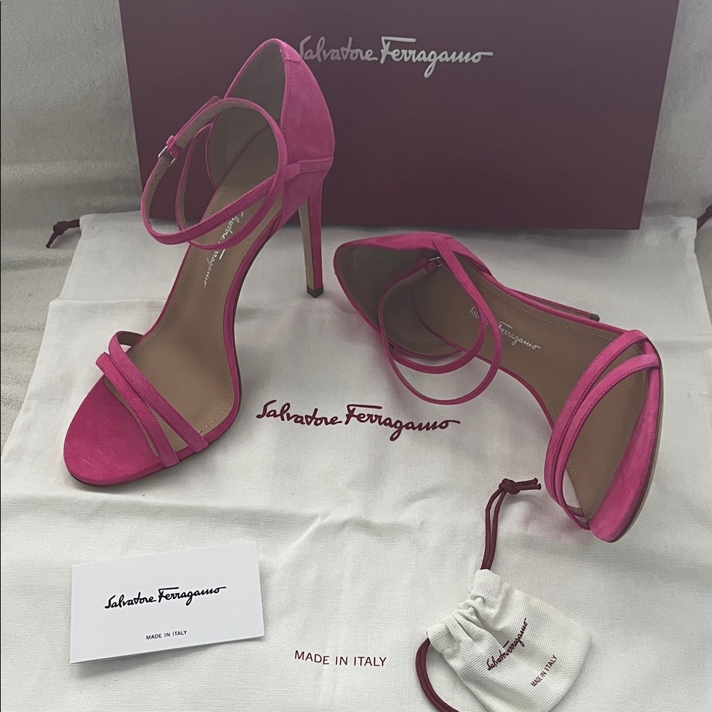 Salvatore Ferragamo Fuchsia Strappy Heels